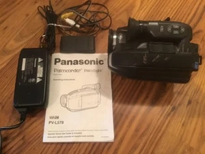 Panasonic Palmcorder PV-L578 Camcorder 23X Hi Def Zoom Lens VHSC -Bundle-Works - Picture 1 of 8