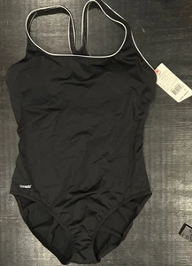 Nuevo con etiquetas Traje de baño Speedo para mujer de una pieza negro blanco-talla 18 588335 - Imagen 1 de 5