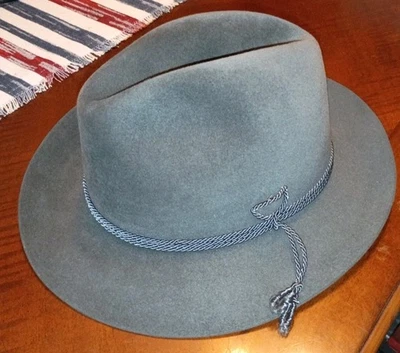 Vintage Stetson The Sovereign Fedora Sz 7 1/4 Charcl LC43C Carbon V Style Tags! - Image 1 of 4