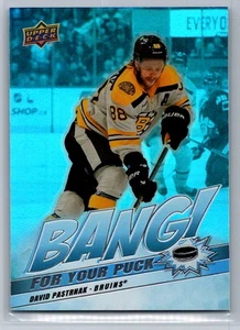 Cubierta superior 2024-25 #BP-9 ¡David Pastrnak Bang! For Your Puck Boston Bruins - Imagen 1 de 2