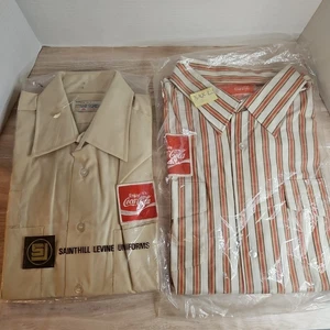 Vintage Coca-Cola Uniform Shirt Never Worn - Size Is 15.5" NOS - Picture 1 of 9