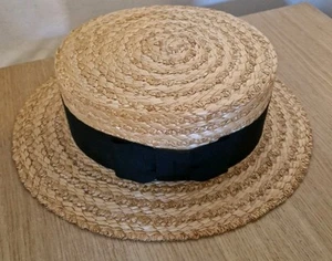 Sombrero de paja Olney Boater. Tradicional Hecho en Inglaterra. ¡En muy buen estado! - Imagen 1 de 8
