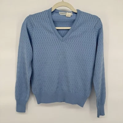 Vintage 70s Givenchy Knit Sweater Preppy Pointelle Quiet Luxury Union Made USA S - Image 1 of 4