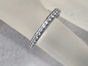 Vintage SOLID 10kt 417 DIAMOND Full ETERNITY Ring Signed SETA *NO RESERVE* SZ 5 - Picture 1 of 14