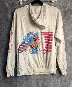 Vintage OP Ocean Pacific Long Sleeve Hoodie T Shirt 1983 Surfer Graphic 1980's - Picture 1 of 8