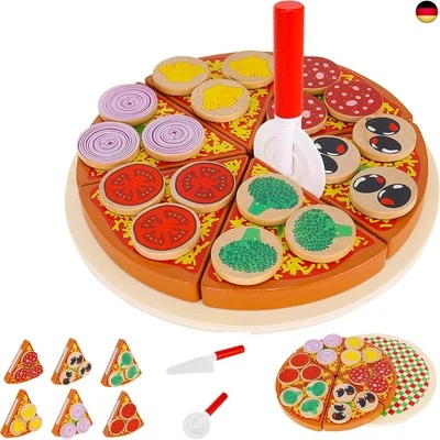 BESUCHE DEN KRUZZEL-STORE KRUZZEL Pizza zum Schneiden mit Pizza zum Schneiden von Pizza, aus Holz,