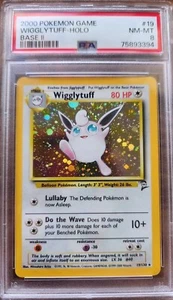 Wigglytuff Holo 19/130 PSA 8 Graded Base Set 2 Holo Rare Pokemon Card 2000 - Picture 1 of 2