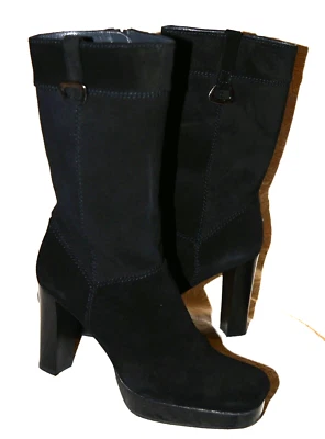 Nuevas Botas Occidentales De Colección Stuart Weitzman Montana Negras Deportivas Gamuza 10 Moda Foto 1 de 4