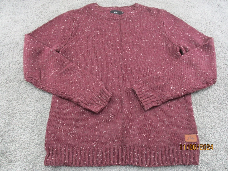 Rusty Jumper/Pullover Small Tight Knit Round Neck Long Sleeve Dark Red - Image 1 of 4