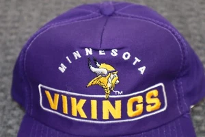 Vintage Minnesota Vikings Hat Cap Sports Specialties Snap Back Logo Purple Block - Picture 1 of 9