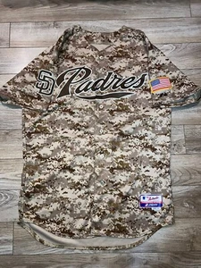 San Diego Padres Camouflage Camo Will Myers MLB Majestic Baseball Jersey 48 - Picture 1 of 6