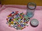 Large Group of 100+ Vintage/Old Glass  Marbles+Ball jar & lid.Mint.Photos