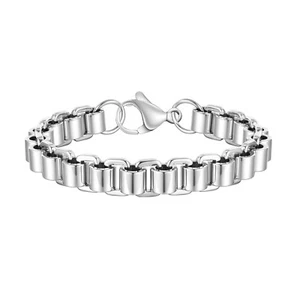 Heavy Bold Bicycle Bike Link Chain Bracelets Men Punk Stainless Steel Wristband - Picture 1 of 9