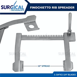 Retractor esparcidor de costillas Burford-Finochietto 10" extendido acero inoxidable grado alemán - Imagen 1 de 3