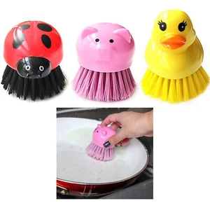 1PC Kitchen Cleaning Brush Animal Duck Pig Dish Potato Vegetable Scrubber Fruit - Picture 1 of 1