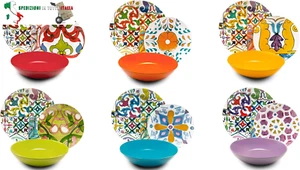 Lisbona Servizio Piatti 18 Pezzi, Porcellana e Ceramica, Multicolore - Foto 1 di 7