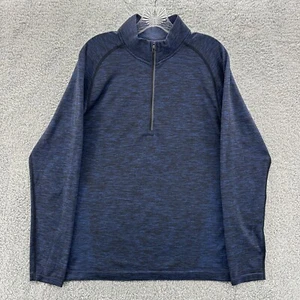Lululemon Metal Vent Tech 1/2 Zip Pullover Mens M Blue Long Sleeve Gym Sweater - Picture 1 of 11