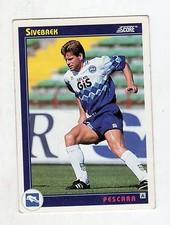 card figure - FOOTBALLERS CARD SCORE 1993 - number 255 PESCARA SIVEBAEK