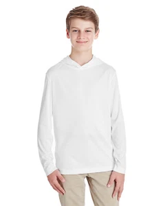 Team 365 Youth Zone 100% Polyester Long Sleeves Performance Hoodie TT41Y S-XL - Picture 1 of 9