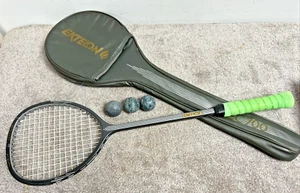Ektelon TEC 700 Squash Racquet Racket w/Case & Balls Graphite Cracked Decoration - Picture 1 of 5