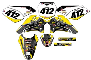 2001-2007 DRZ 125 PODIUM Yellow Senge Graphics Kit Compatible con Suzuki - Imagen 1 de 10