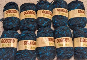 10 Skeins Patons Bracken 100% WOOL Yarn 1 oz Shade 6246 Gorgeous Blues New - Picture 1 of 3
