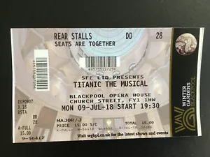 TITANIC THE MUSICAL; BLACKPOOL OPERA HOUSE TICKET; USED K - Picture 1 of 2
