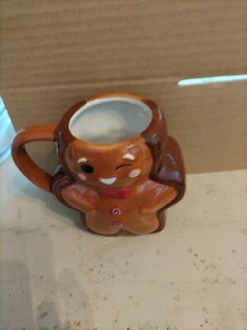 Taza de vacaciones rara de pan de jengibre para hombre rosa de Navidad - Imagen 1 de 5