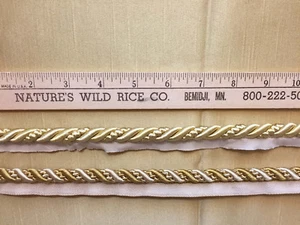 Fabric & Trim Sewing Remnant Gold Satin Solid Twisted Cord Lot 3 Sewing Crafts - Picture 1 of 2