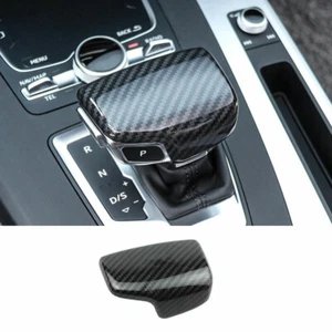 For Audi Q5 2018-2021 ABS Carbon Fiber Look Central Console Gear Shift Knob Trim - Picture 1 of 7