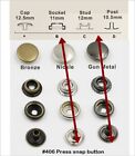 Fermoir bouton attache en fer 12 mm 50 sets métal bronzé boutons pression