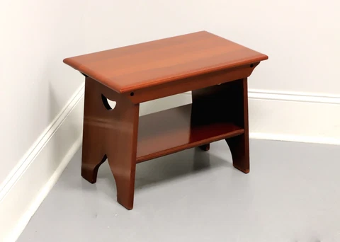 DAVIS CABINET Solid Cherry Country Style Small Bench Footstool Cover