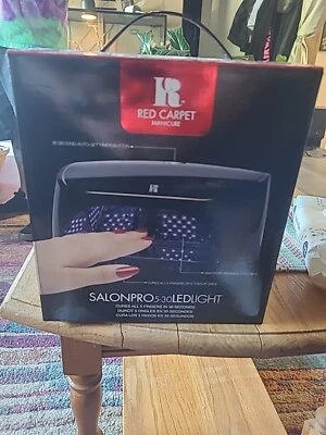 Red Carpet 美甲 SalonPro 5 手指 30 秒 LED 凝胶 LED 灯 (全新带盒)P — 第 1/2 张图片