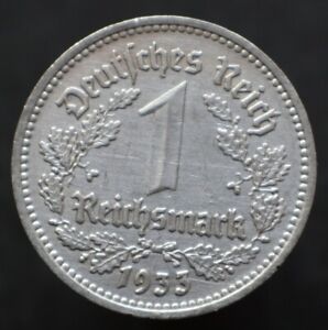 1 Reichsmark 1933 A - Germany Third Reich KM# 78 coin - "#584"