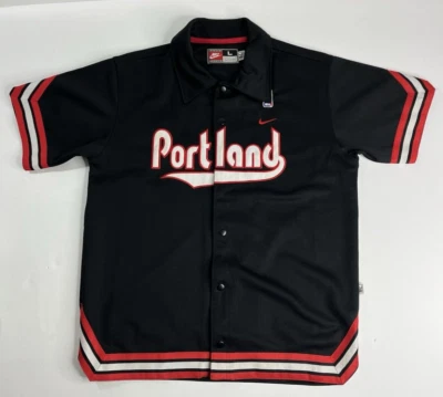 Nike Портленд Trailblazers баскетбол разминка Джерси рубашка Sz большой винтажный - Изображение 1 из 4