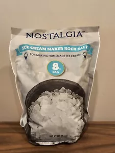 Ice Cream Maker Rock Salt Nostalgia 8 lb Bag, Homemade Ice Cream ~ New - Picture 1 of 4