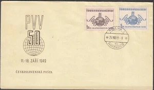 CZECHOSLOVAKIA 1949 SC#391/92 FDC set, 50th Prague Sample Fair. Sep. 11-18, 1949 - Picture 1 of 1