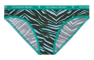 Victoria's Secret Cotton Bikini Pany tGreen Aqua Tide Zebra Print sz XL
