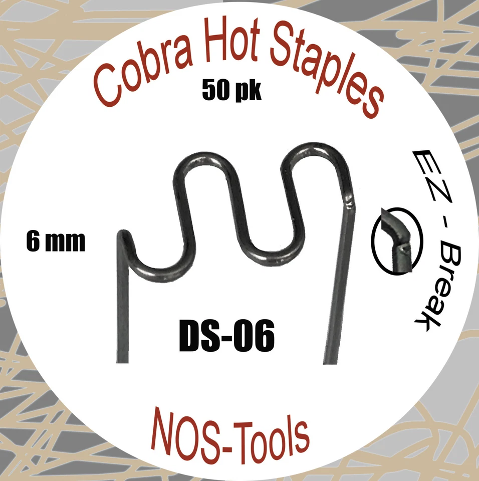 Pre-cut Hot Staples For Plastic Welder DS-06 S-Pattern 6mm Foto 1 de 1