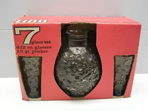 SET RINFRESCO 7 PEZZI VINTAGE NOS ANCHOR HOCKING LIDO - Foto 1 di 12