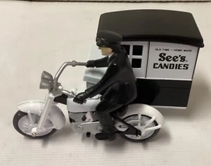 See's Candies Die Cast Motorcycle w/ sidecar, delivery man - Picture 1 of 5