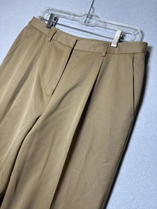 Brooks Brothers Pants Womens 12 Tan Wool Pleated Dress Trousers Classic Lined - Picture 1 of 5