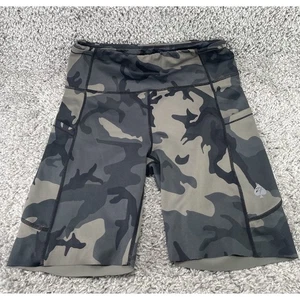 Pantaloncini donna Zero Fox Trot verde mimetico corsa palestra elasticizzati morbidi taglia large - Foto 1 di 7