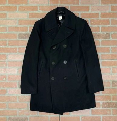 Vintage USN Peacoat Double Breasted Wool 44XL Stenciled Sterlingwear - Image 1 of 4