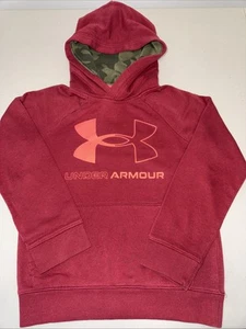 Under Armour Youth Boys Hoodie Camouflage Red Small - Picture 1 of 7
