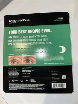 ¡ENVÍO RÁPIDO! Suero amplificador para cejas Babe Original 2 botellas 2 x 3 ml 6 meses nuevo en caja Foto 1 de 2
