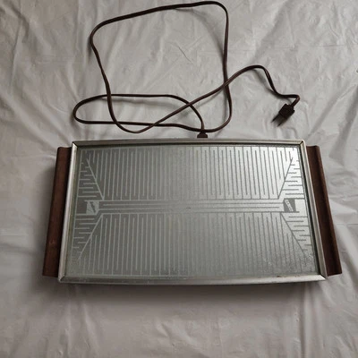 Bandeja caliente de vidrio retro Salton Hotray automático calentador de alimentos bandeja funciona muy bien Foto 1 de 4