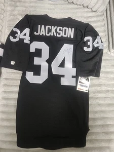 Bo Jackson Signed Autographed Black Authentic Wilson Jersey- Raiders - Picture 1 of 7