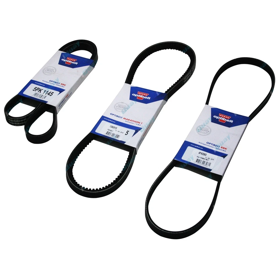 Fan Belt Kit for Mitsubishi Triton MK 10/1996 to 6/2006 V6 6G72 -S4 3.0L - image 1 of 1