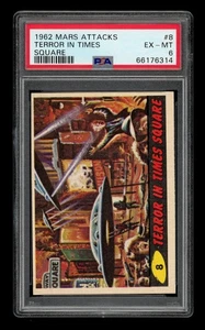1962 Mars Attacks Set-Break # 8 Terror In Times Square PSA 6 - Picture 1 of 2